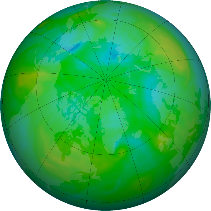 Arctic ozone map for 27 July 2014